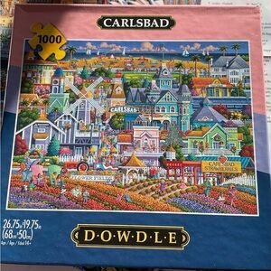 Pink and Blue Coastal Puzzle Game 1000 Pieces